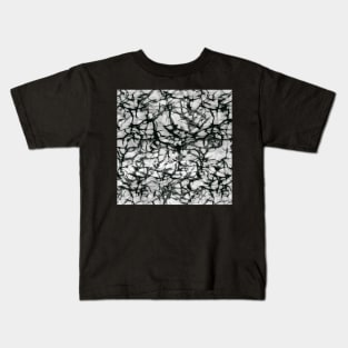 Webby Waves | Black and White and Gray Digital Illustration Kids T-Shirt